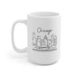 Chicago Skyline Bean Ceramic Mug 15oz