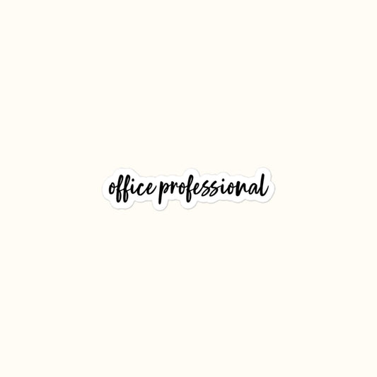 Office Professional Bubble-Free Stickers