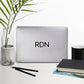 RDN Registered Dietitian Bubble-Free Stickers