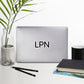 LPN Licensed Practical Nurse Bubble-Free Stickers