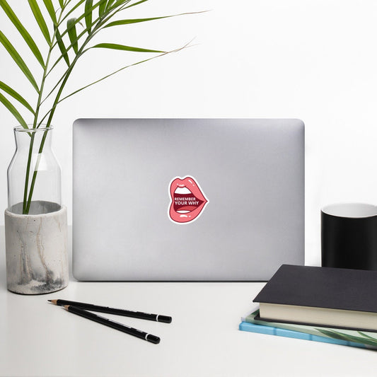 Remember Your Why Open Mouth Bubble-Free Stickers