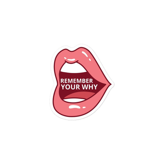 Remember Your Why Open Mouth Bubble-Free Stickers