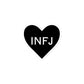 INFJ Black Heart Bubble-Free Stickers