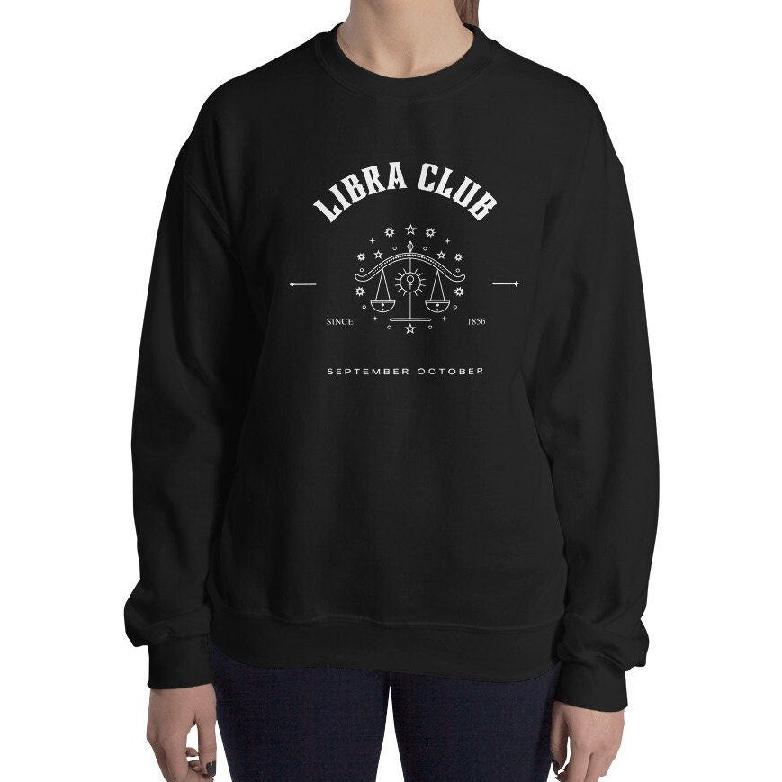 Libra Club September October Mystical Unisex Crewneck Sweatshirt