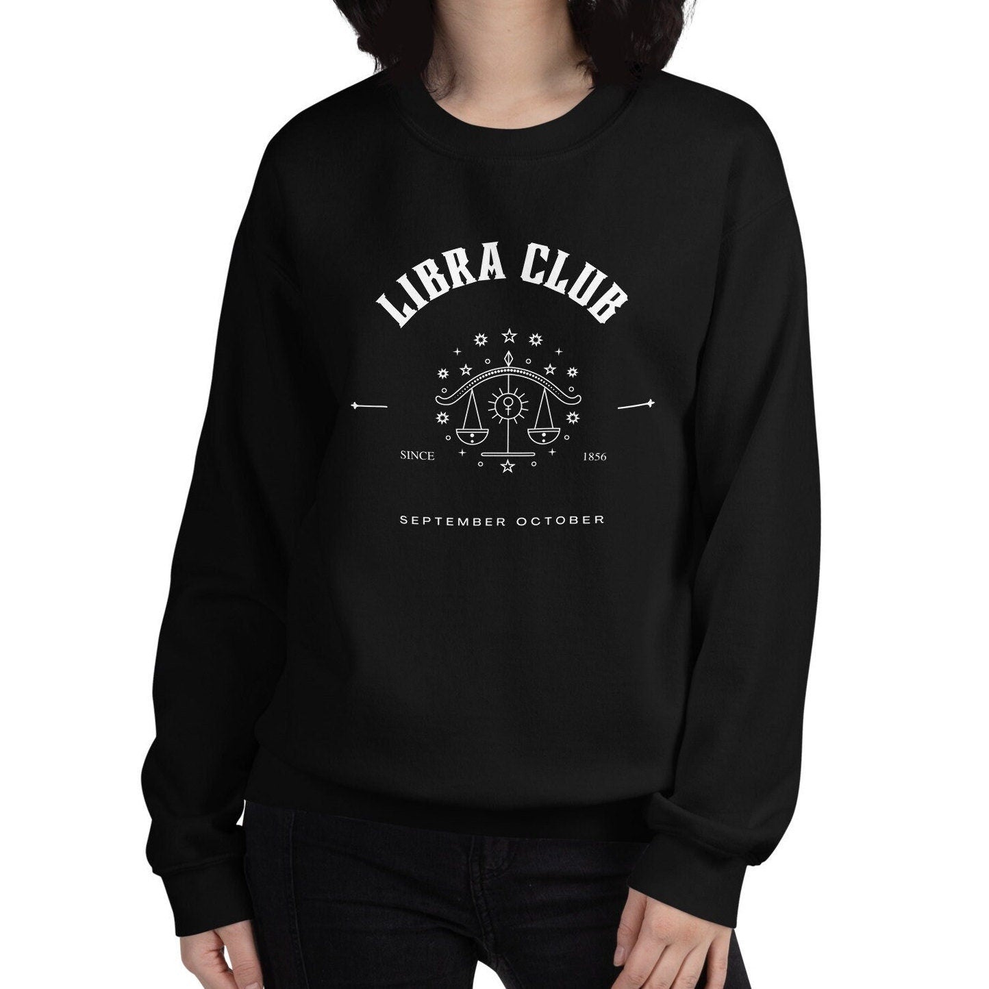 Libra Club September October Mystical Unisex Crewneck Sweatshirt