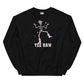 Glam Skeleton Cowgirl Yee Haw Sparkle Unisex Crewneck Sweatshirt