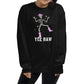 Glam Skeleton Cowgirl Yee Haw Sparkle Unisex Crewneck Sweatshirt