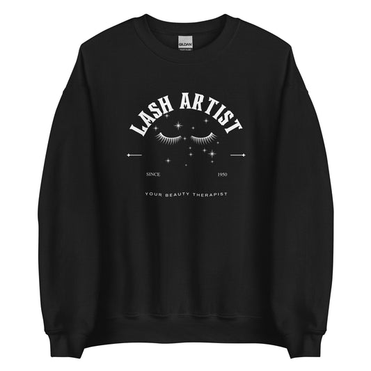 Lash Artist Your Beauty Therapist Sparkly Mystical Unisex Crewneck Sweatshirt