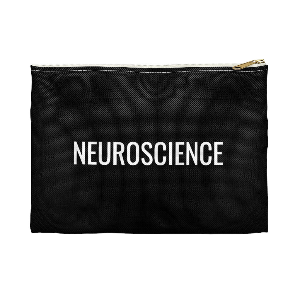 Neuroscience Black Minimalist Accessory Pouch