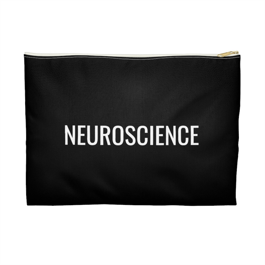 Neuroscience Black Minimalist Accessory Pouch