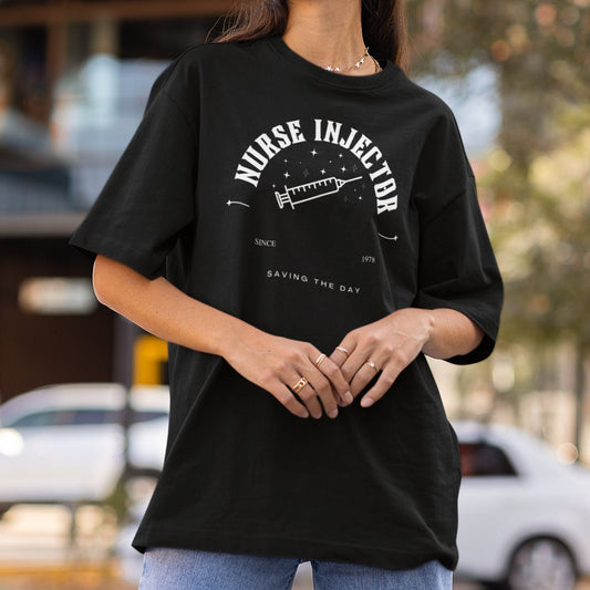 Nurse Injector Sparkly Syringe Saving The Day Mystical Short-Sleeve Unisex T-Shirt