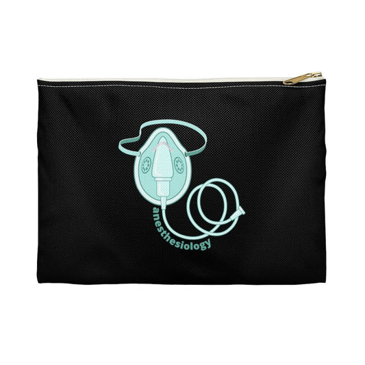 Anesthesiology Black Minimalist Accessory Pouch