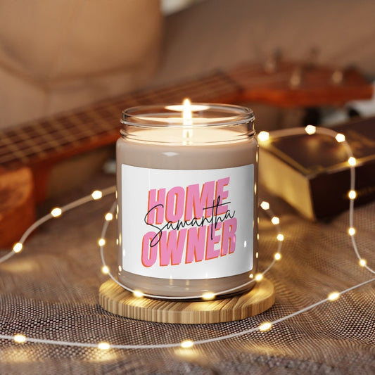 Homeowner Custom Name, House Warming Scented Soy Candle, 9oz