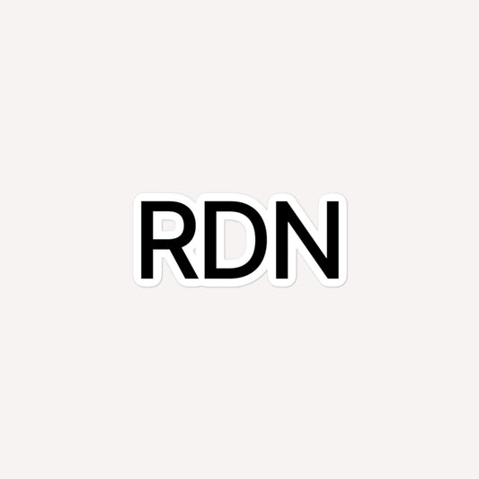 RDN Registered Dietitian Bubble-Free Stickers