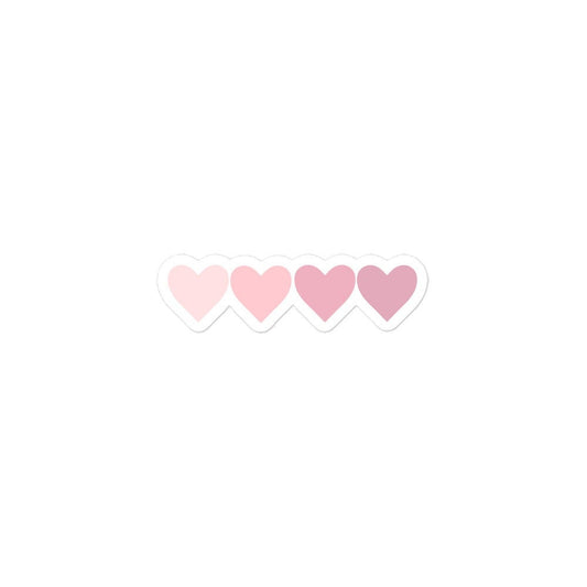 Pink Hearts Ombre Gradient Bubble-Free Stickers