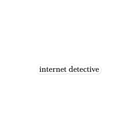 Internet Detective Bubble-Free Stickers