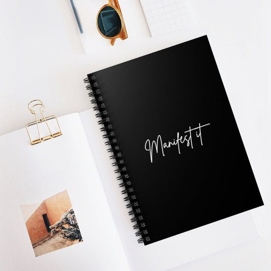 Manifest It, Manifestation Spiral Notebook - Ruled Line