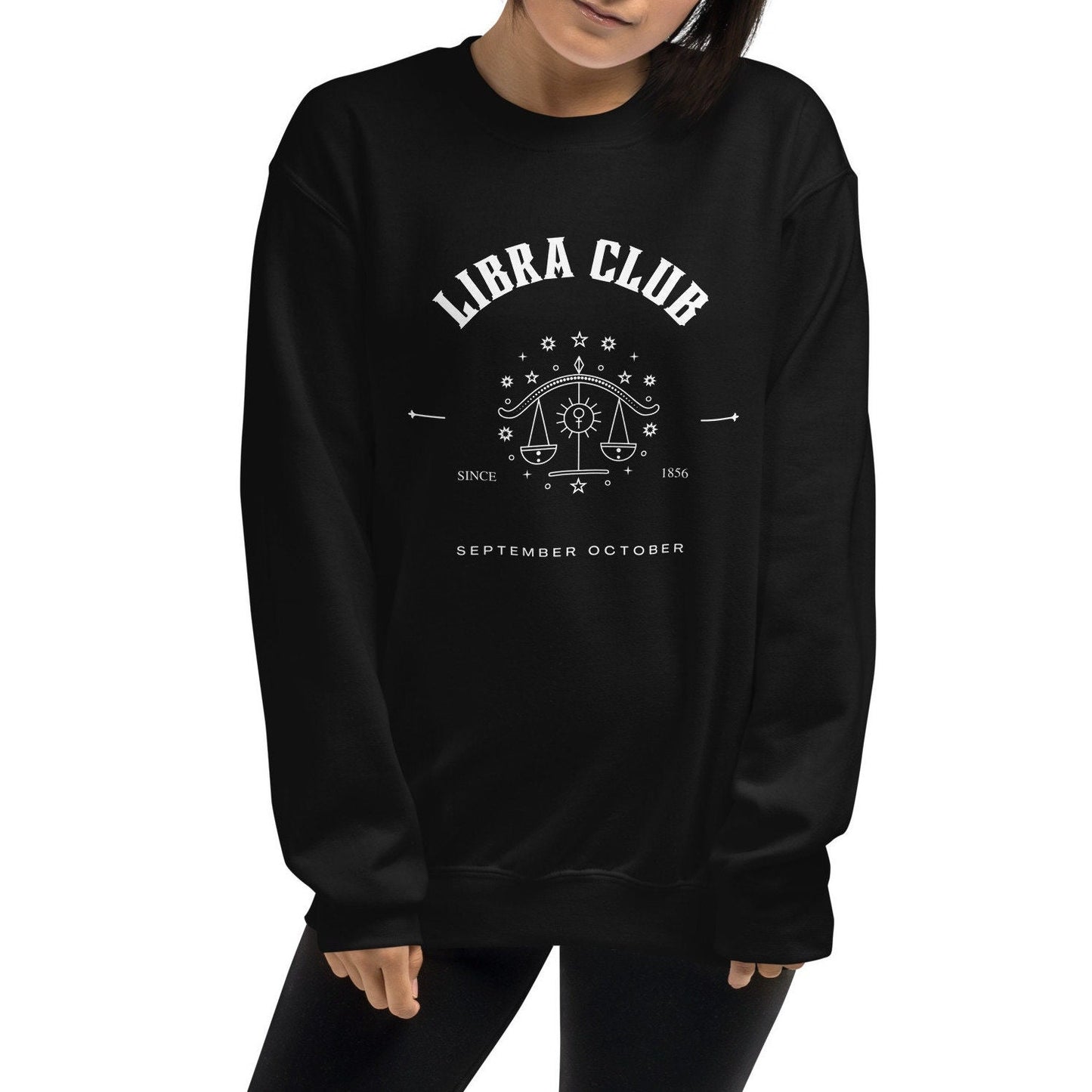 Libra Club September October Mystical Unisex Crewneck Sweatshirt