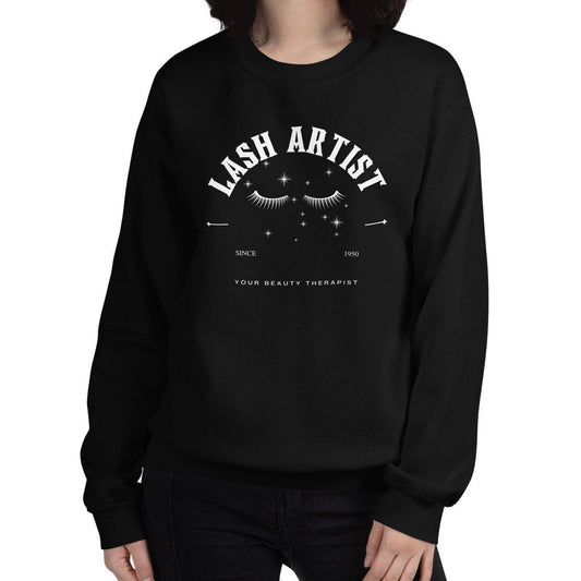 Lash Artist Your Beauty Therapist Sparkly Mystical Unisex Crewneck Sweatshirt