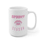 Spooky Season Pink Fangs Halloween Ceramic Mug 15oz