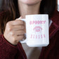 Spooky Season Pink Fangs Halloween Ceramic Mug 15oz