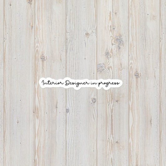 Interior Designer In Progress Bubble-Free Stickers