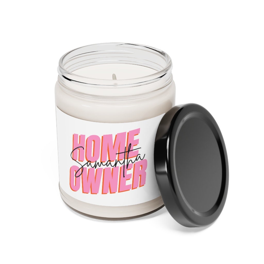 Homeowner Custom Name, House Warming Scented Soy Candle, 9oz