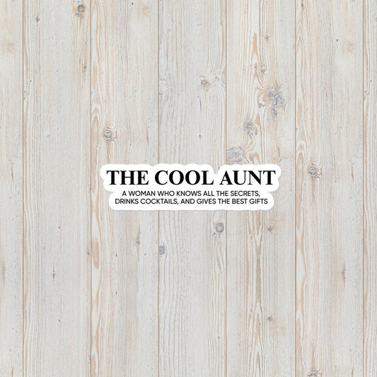 The Cool Aunt Definition Bubble-Free Stickers