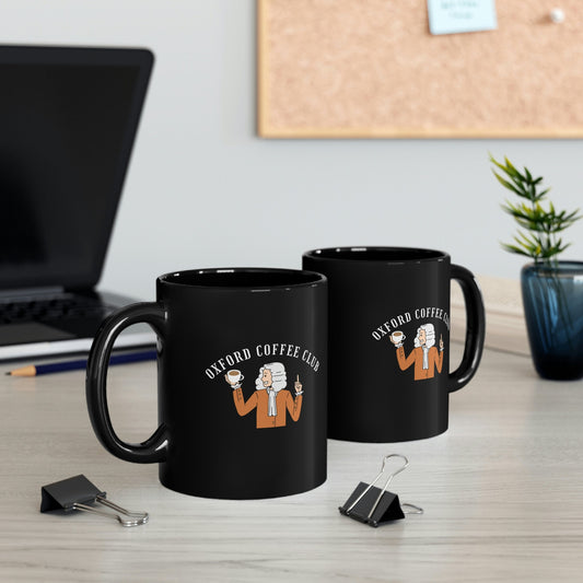 Oxford Coffee Club, Isaac Newton, Science Enlightenment, 11oz Black Mug