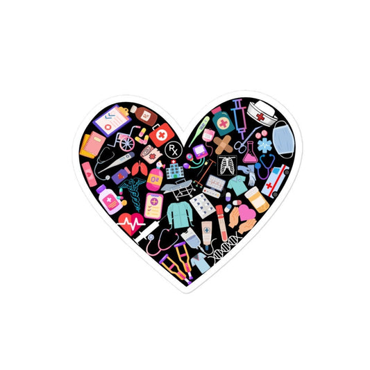 Medical Heart Bubble-Free Stickers