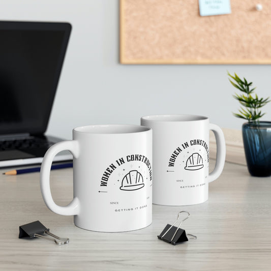 Women In Construction Hardhat Female Builder Ceramic Mug 11oz