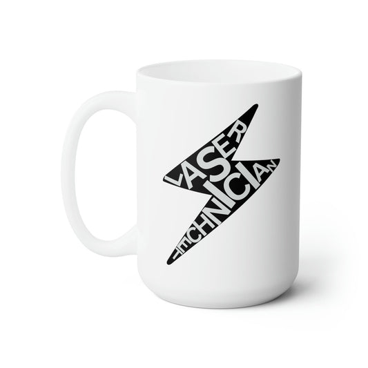 Laser Technician Lightning Bolt Ceramic Coffee Mug 15oz