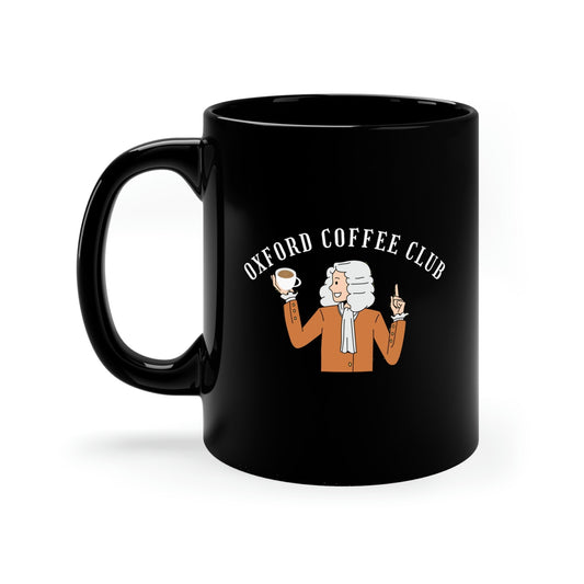 Oxford Coffee Club, Isaac Newton, Science Enlightenment, 11oz Black Mug