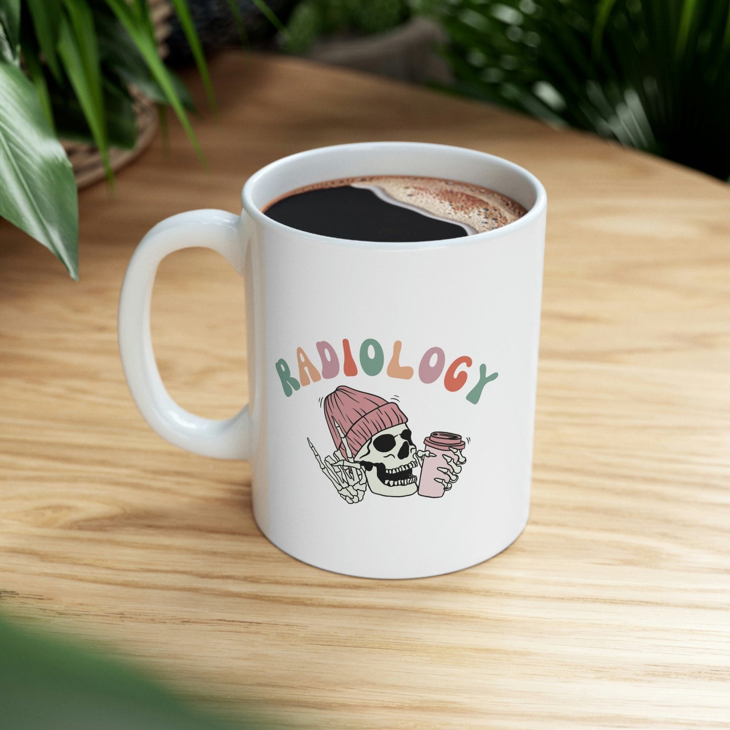 Radiology, Radiologist, Tech Colorful Cute Skeleton Coffee Ceramic Mug 11oz