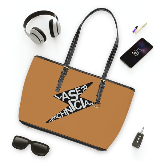 Laser Technician Lightning Bolt PU Leather Shoulder Bag