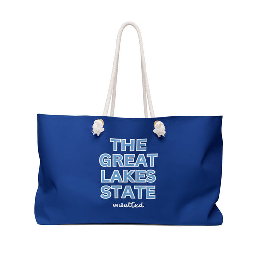 The Great Lakes State Unsalted, Michigan Weekender Bag