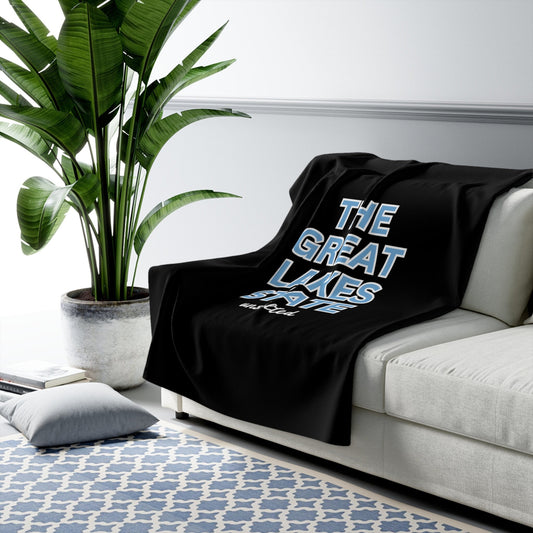 The Great Lakes State, Unsalted, Michigan, Michigander Sherpa Fleece Blanket