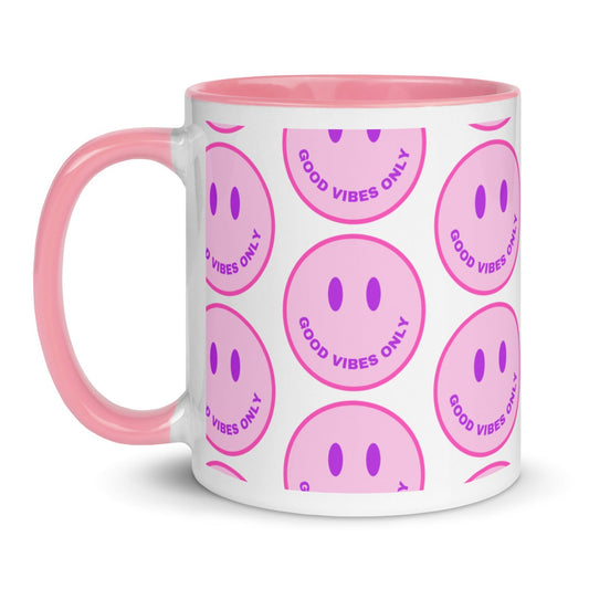 Good Vibes Only Smiley Face Mug